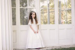 LITTLE TEMPEST ALICE PINTUCK BIB GOWN