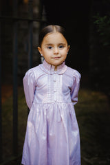 JESURUM PERLA PLEAT AND RUFFLE DETAIL LONG DRESS