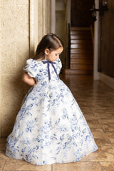 ALITSA FLORAL ORGANZA COLLARED DRESS