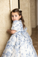 ALITSA FLORAL ORGANZA COLLARED DRESS