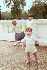 LITTLE HERITAGE 2PC PLEAT SHIRT WITH BLOOMER SET