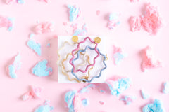 OOH LA LA by LITTLE WOMEN TOO 4PC COTTON CANDY PONYTAIL HOLDERS