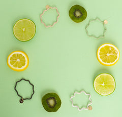 OOH LA LA by LITTLE WOMEN TOO 4PC KIWI FUN PONYTAIL HOLDERS