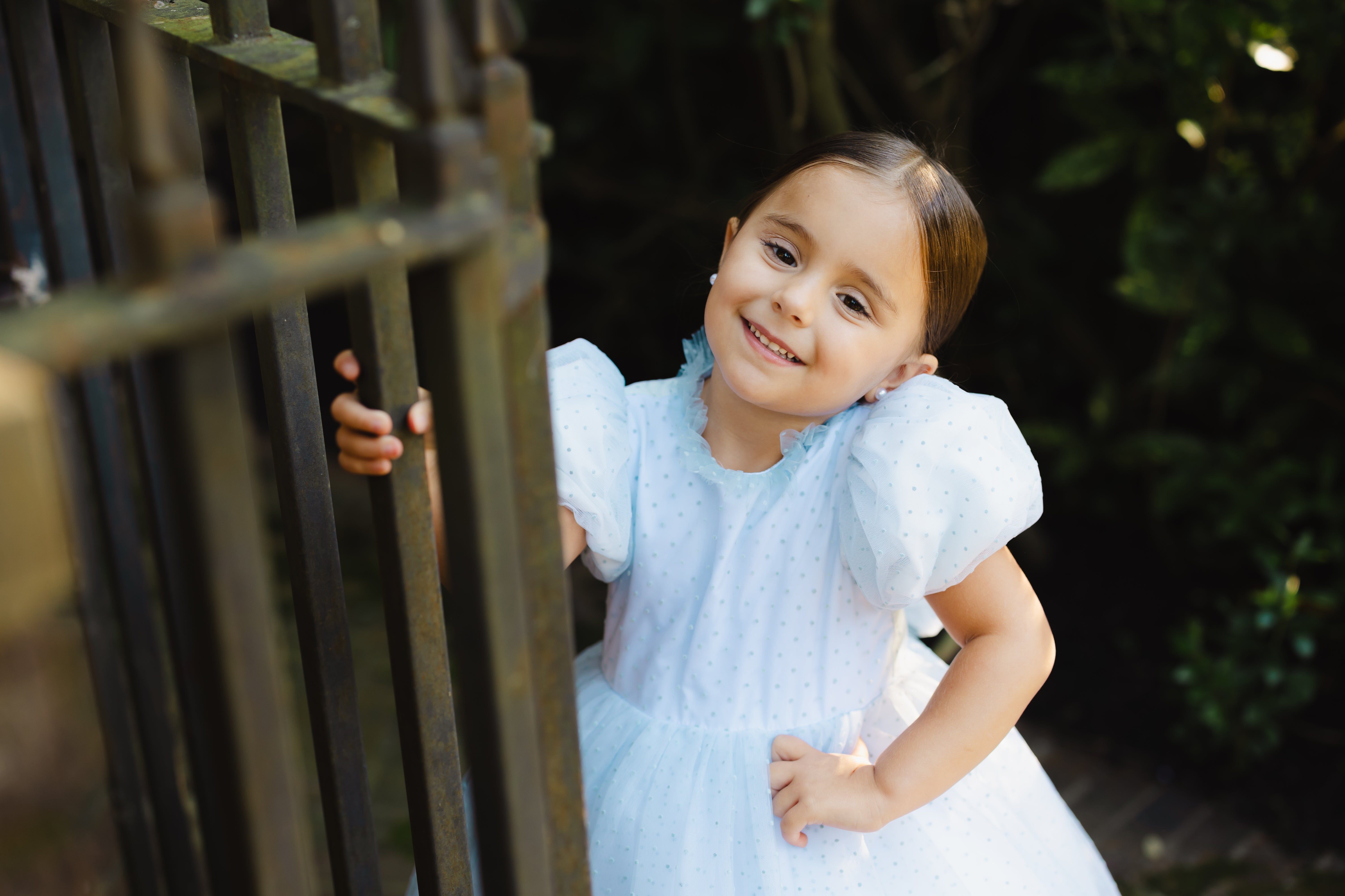 ZOE TONE ON TONE POLKA DOT RUFFLE BOTTOM TULLE GOWN