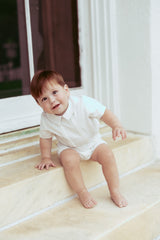 LITTLE HERITAGE 2PC PLEAT SHIRT WITH BLOOMER SET