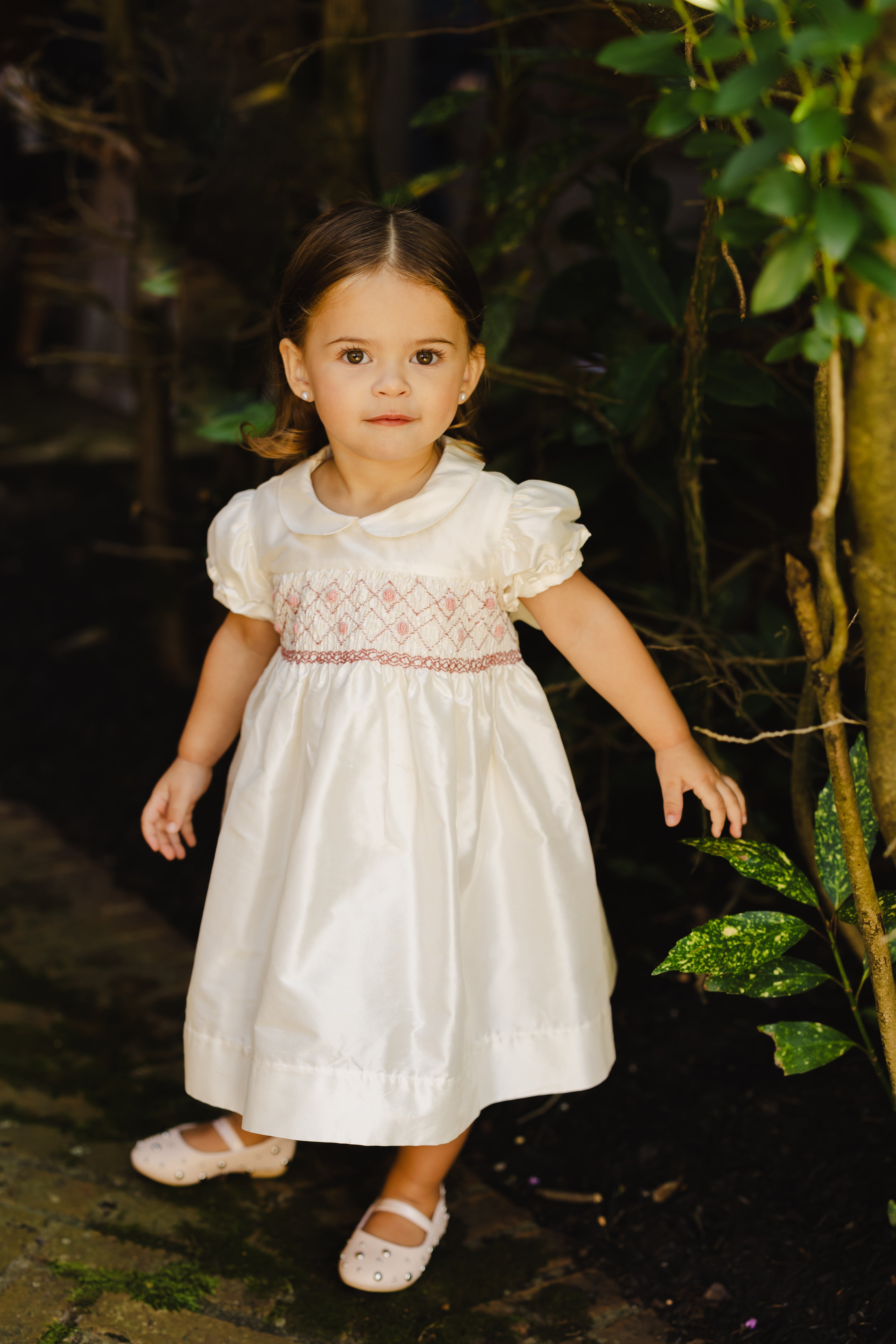 JESURUM CA'BALBI PETERPAN SMOCKED TAFFETA GOWN