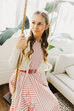 KIERA AMARYLLIS BELTED STRIPED JUMPER