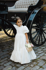 ELOISA VINTAGE PUFF SLEEVE TAFFETA GOWN