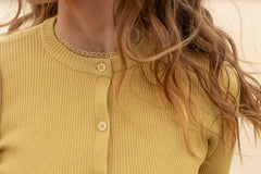 KIERA CREWNECK RIBBED CARDIGAN