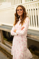 KIERA "SPRING" FLORAL PRINT SHIRT DRESS