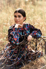 KIERA TORY FLOWER PRINT TULLE DRESS