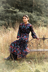 KIERA TORY FLOWER PRINT TULLE DRESS