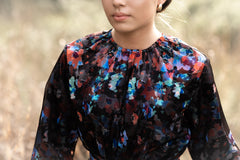 KIERA TORY FLOWER PRINT TULLE DRESS