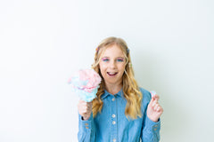 OOH LA LA by LITTLE WOMEN TOO 4PC COTTON CANDY PONYTAIL HOLDERS