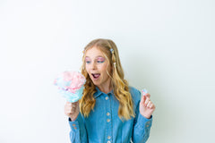 OOH LA LA by LITTLE WOMEN TOO 4PC COTTON CANDY PONYTAIL HOLDERS