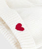 PETIT BATEAU KNIT HAT WITH HEART DETAIL