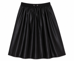 SWANKY 2PC CREW TOP WITH PULL TIE SKIRT SET