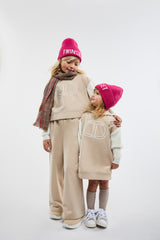 TWINSET CHECK LOGO SCARF