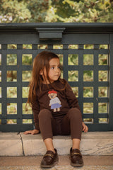 BAMBOO 2PC EMBROIDERED DOLL SWEATSHIRT SET