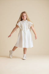ONE CHILD LESTER CROCHET CAPE DRESS