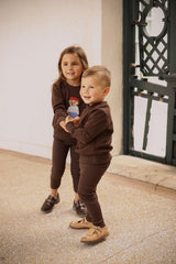 BAMBOO 2PC EMBROIDERED DOLL SWEATSHIRT SET
