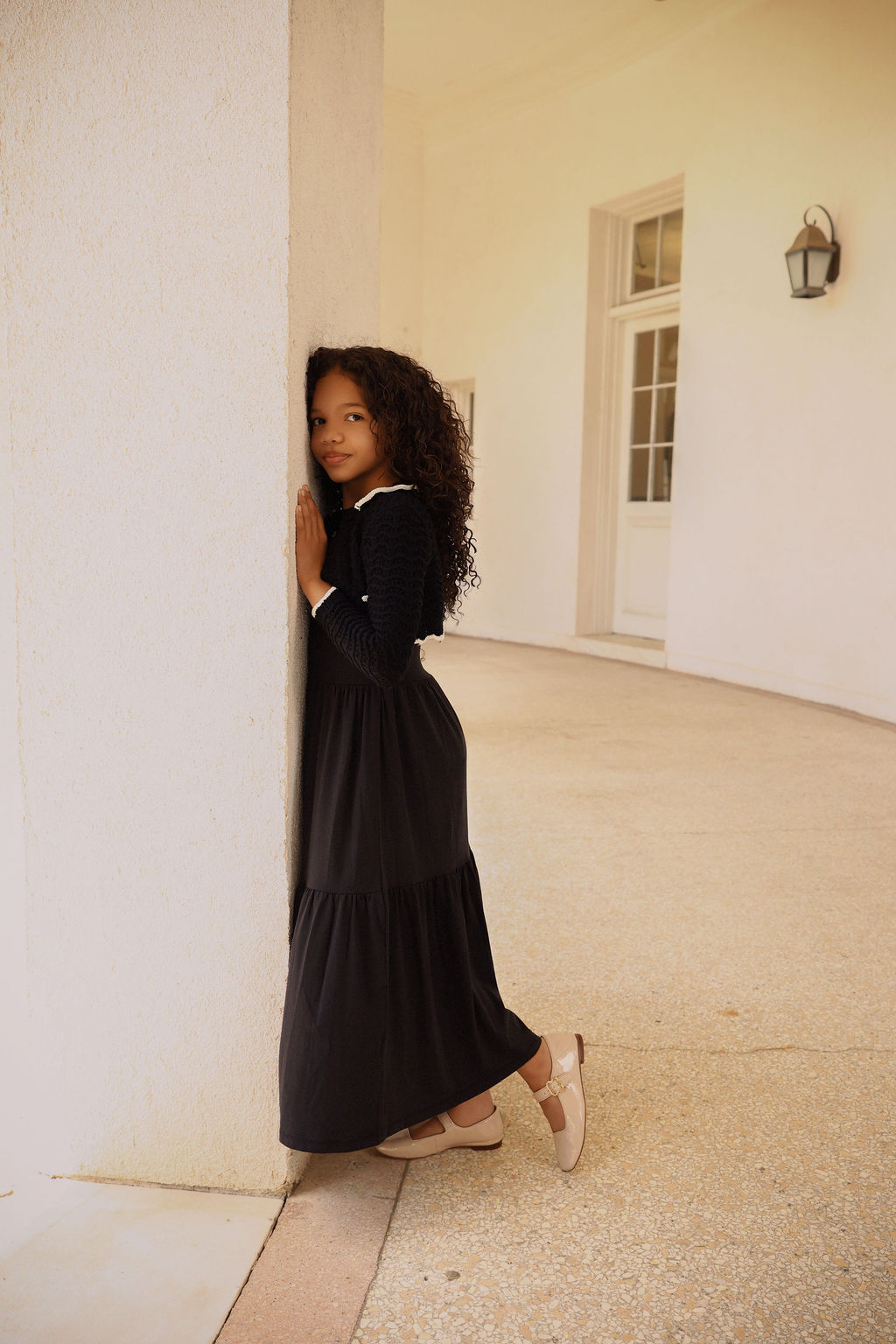 BAMBOO SCALLOP KNIT CARDIGAN MAXI DRESS – Little Women Too