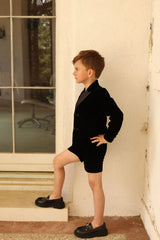 BAMBOO 2PC VELVET TAFFETA BLAZER WITH VELVET SHORTS