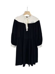 MIMISOL COLOR-BLOCK TIE FRONT DTRESS