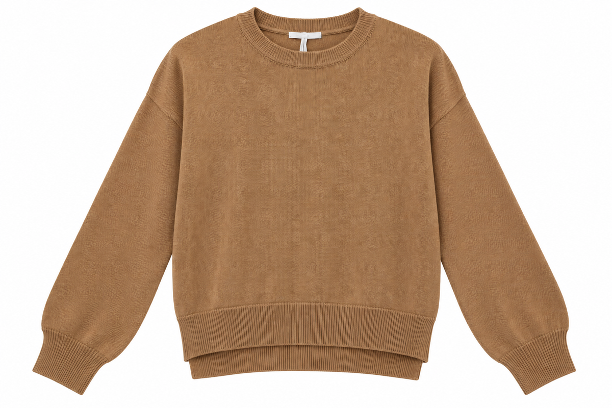 LULU TEEN HI LO CREW KNIT SWEATER