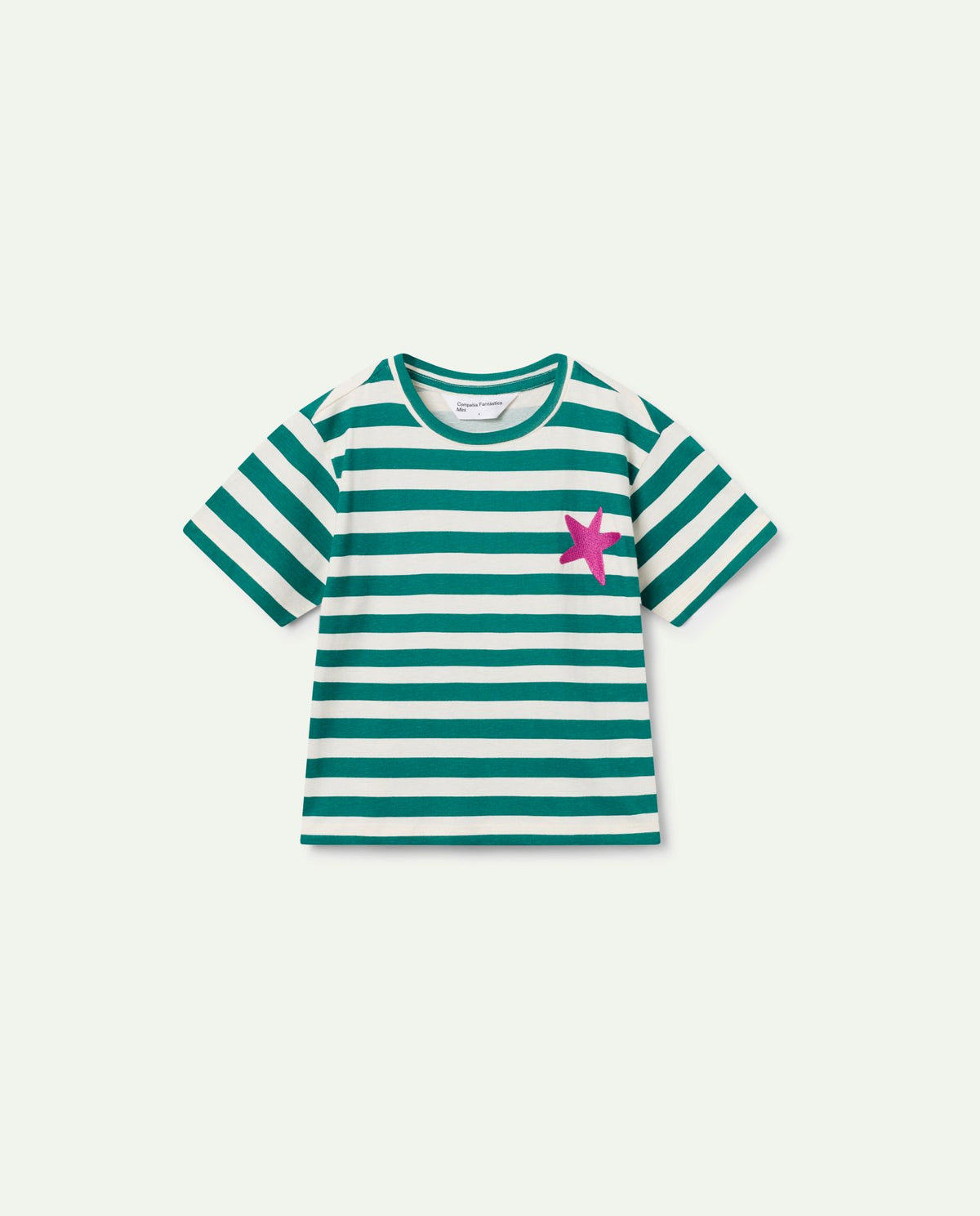COMPANIA FANTASTICA MINI STAR APPLIQUE STRIPED T-SHIRT