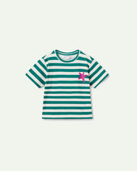 COMPANIA FANTASTICA MINI STAR APPLIQUE STRIPED T-SHIRT