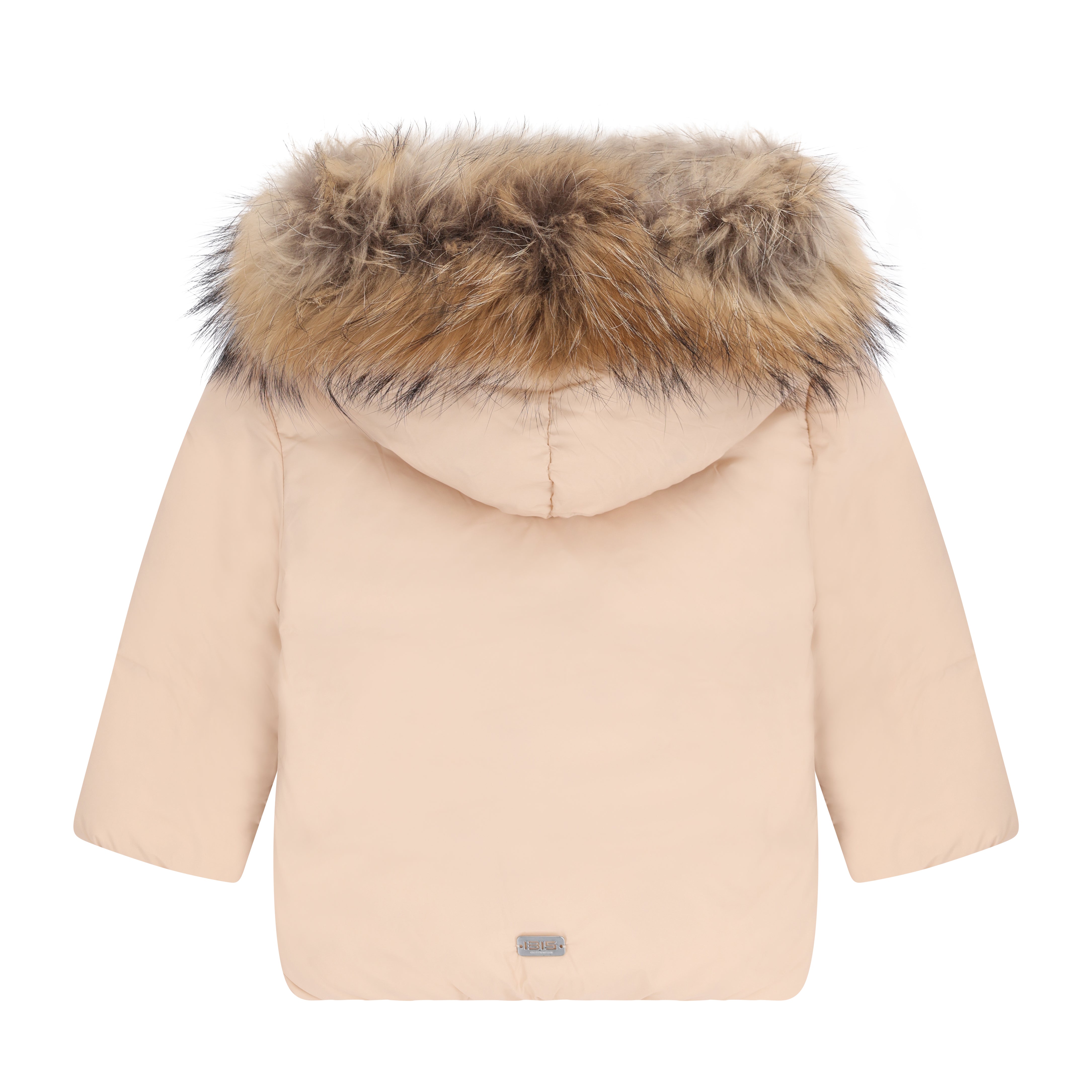 IBIS ALLEGORY FUR HOOD DIAGONAL CLOSURE COAT