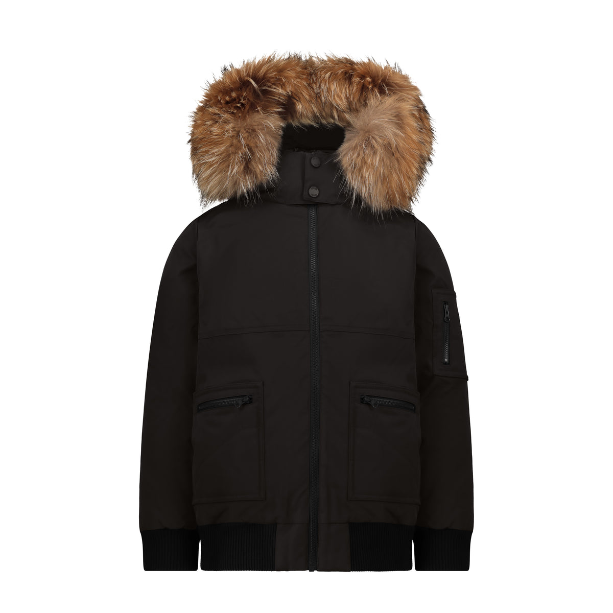 IBIS SQUARE POCKET FUR HOOD COAT