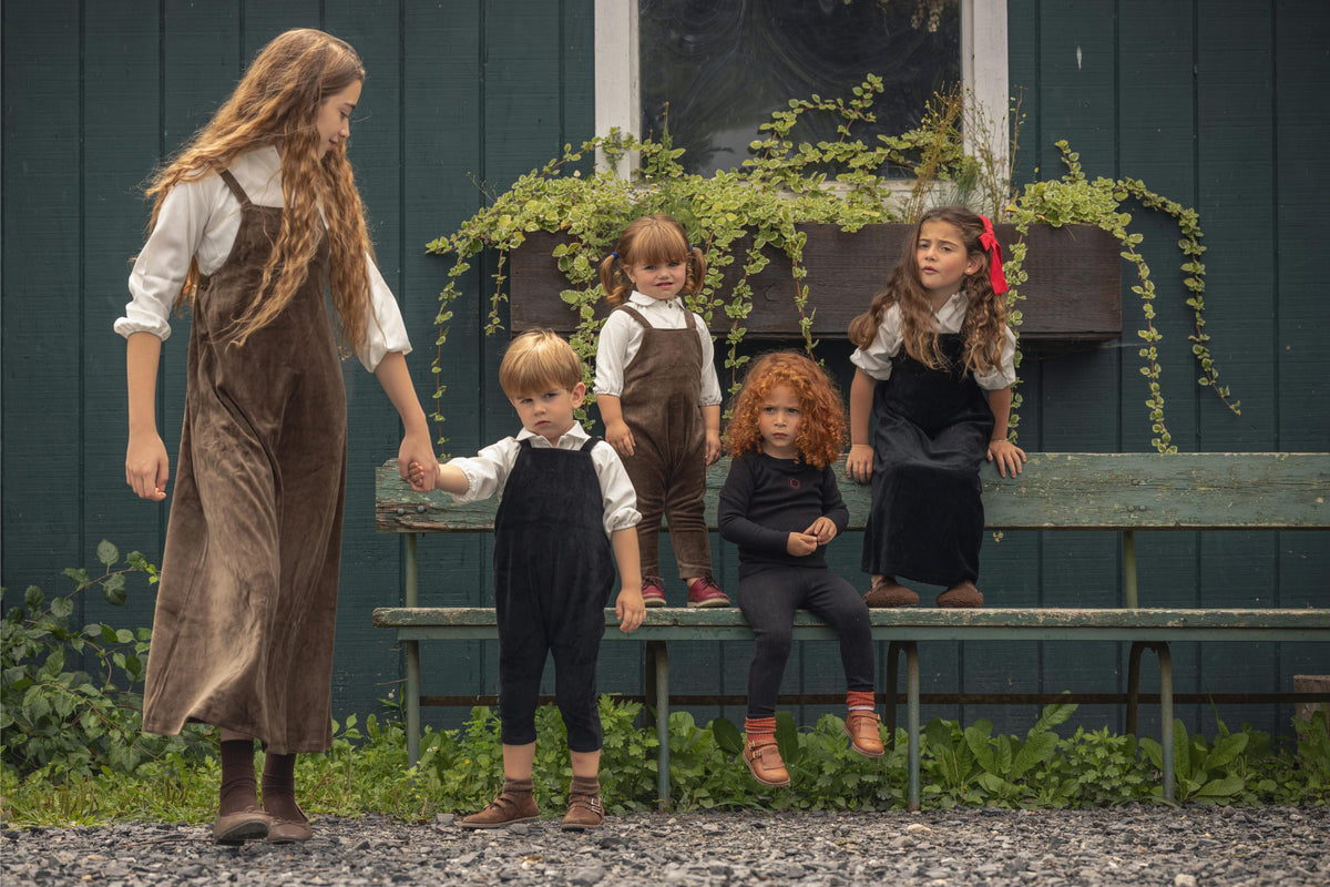 JAYBEE 2PC PETER PAN BLOUSE WITH VELOUR PINAFORE MAXI