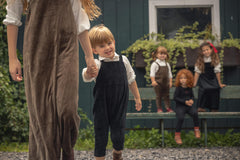 JAYBEE 2PC PETER PAN BLOUSE WITH VELOUR PINAFORE MAXI