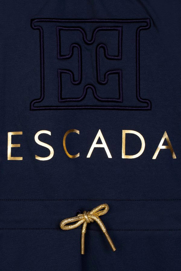 ESCADA  LOGO DETAIL IN FRONT PULL LONG SLEEVE DRESS
