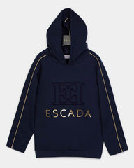 ESCADA  LOGO DETAIL IN FRONT LONG SLEEVE HOODIE