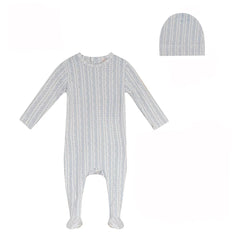 BUBANI 2PC PRINTED FOOTIE WITH HAT SET