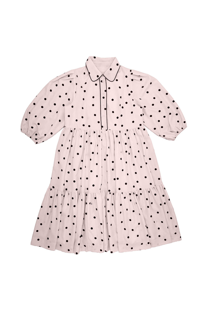 pink and white polka dot dress ZAIKAMOYA ELLA POLKA DOTS DRESS – Little Women Too
