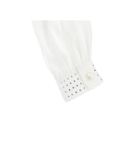 MONNALISA RHINESTONE COLLAR & CUFF BLOUSE