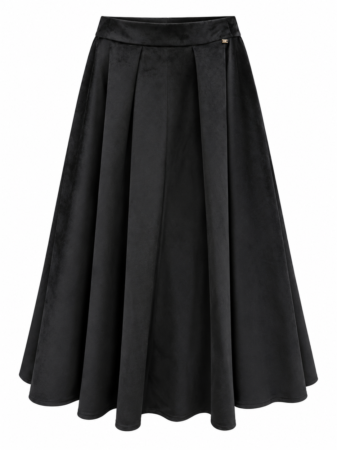 ELISABETTA FRANCHI VELVET MIDI SKIRT