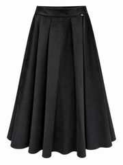 ELISABETTA FRANCHI VELVET MIDI SKIRT