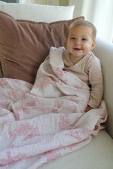 LITTLE THREADS BIRD MUSLIN BLANKET
