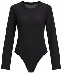 MEILISA BAI TEEN RHINESTONE EMBELLISHED BODYSUIT