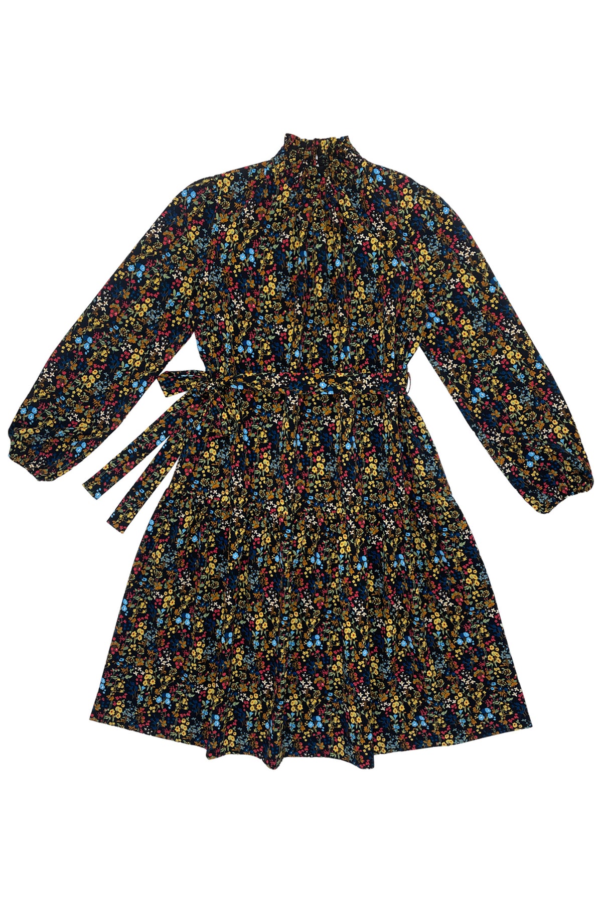 ZAIKAMOYA TAYLOR FLOWER PRINT DRESS