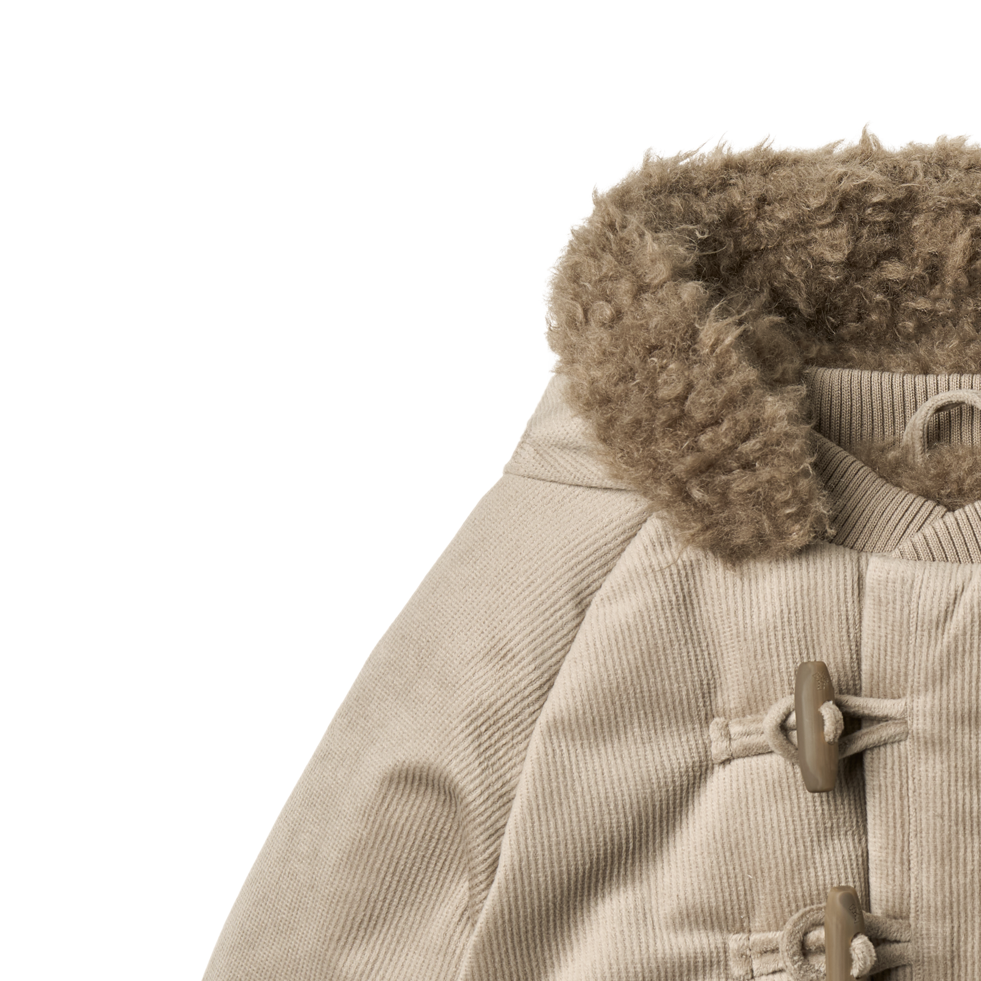 WHEAT BILLO CORDUROY  TOGGLE BUTTON PUFFER  JACKET