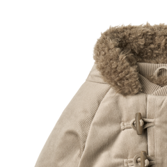 WHEAT BILLO CORDUROY  TOGGLE BUTTON PUFFER  JACKET
