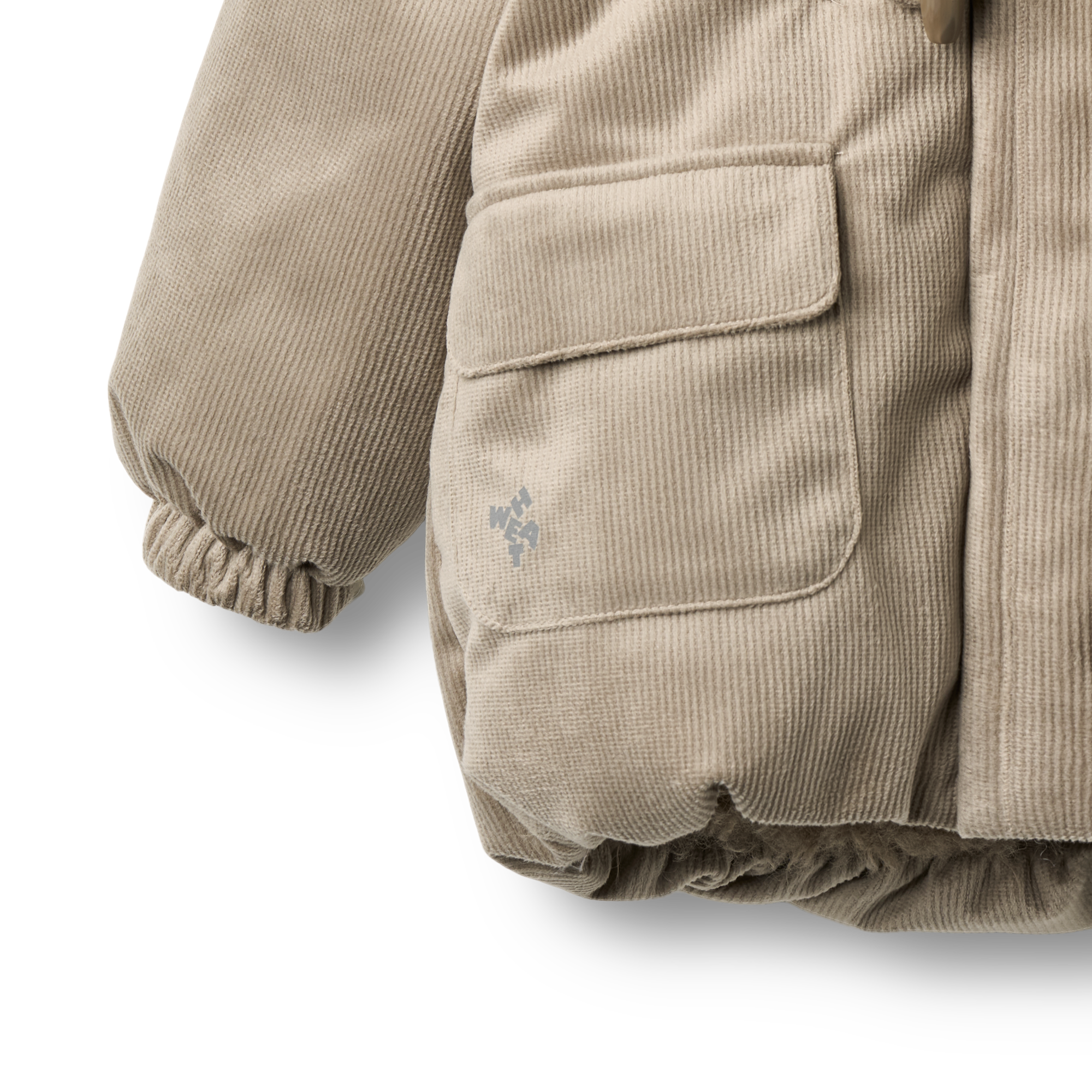 WHEAT BILLO CORDUROY  TOGGLE BUTTON PUFFER  JACKET