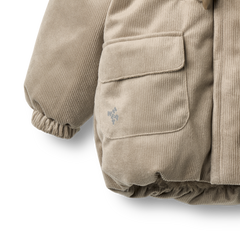 WHEAT BILLO CORDUROY  TOGGLE BUTTON PUFFER  JACKET
