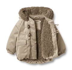 WHEAT BILLO CORDUROY  TOGGLE BUTTON PUFFER  JACKET